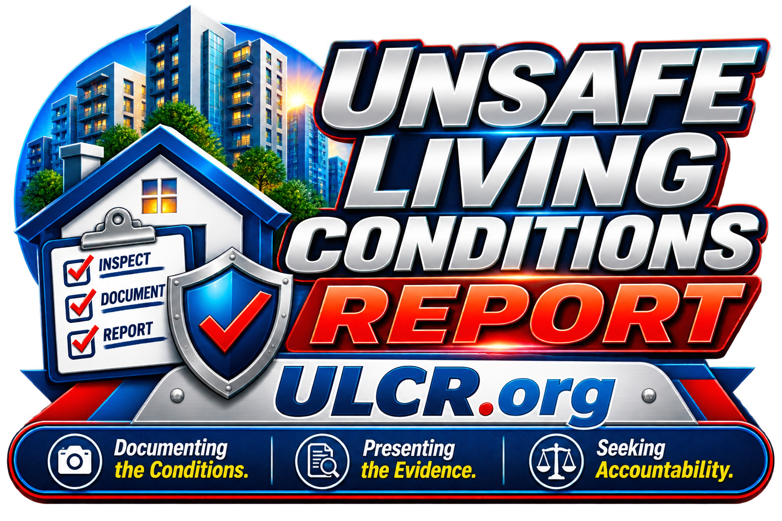 Unsafe Living Conditions Report ULCR.org logo