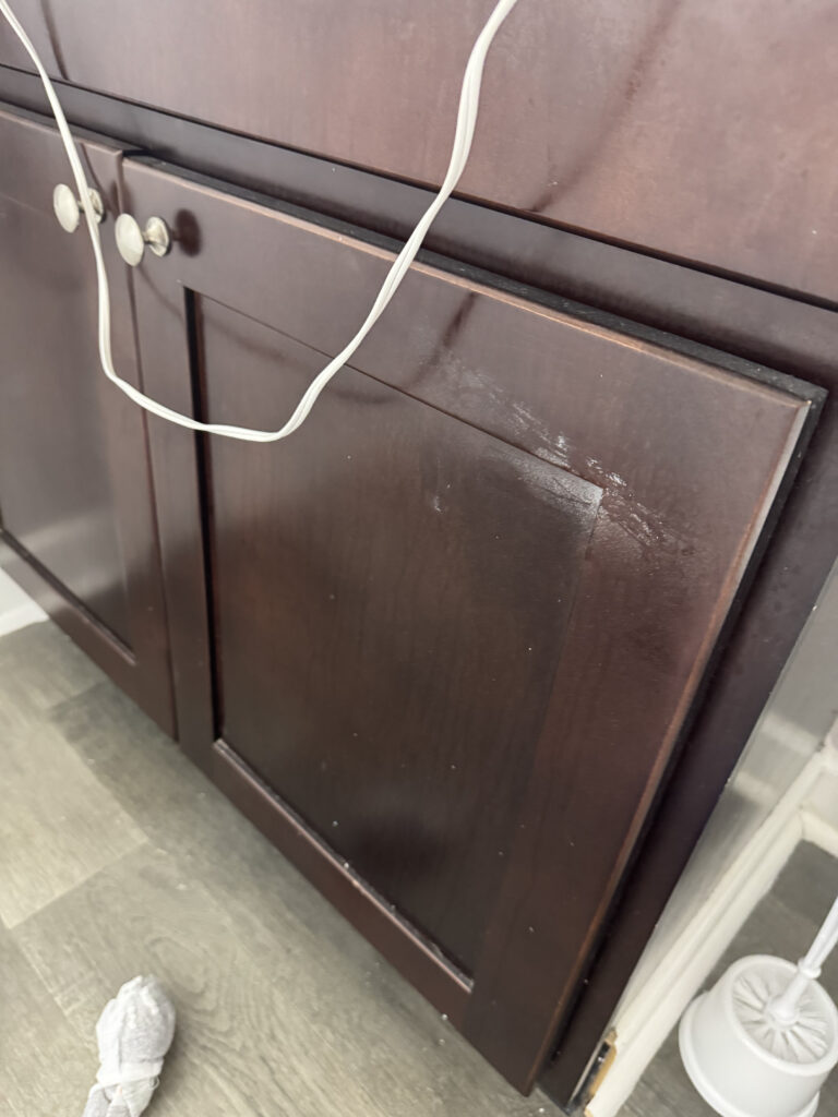 Mystery White stuff on the cabinet